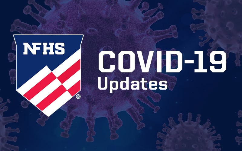 COVID-19 updates webtile with NFHS logo