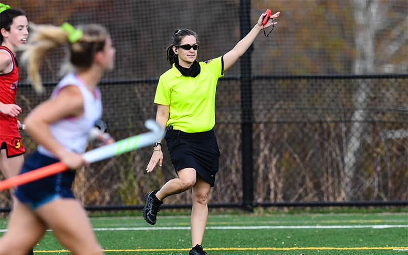 Photo of high school umpire