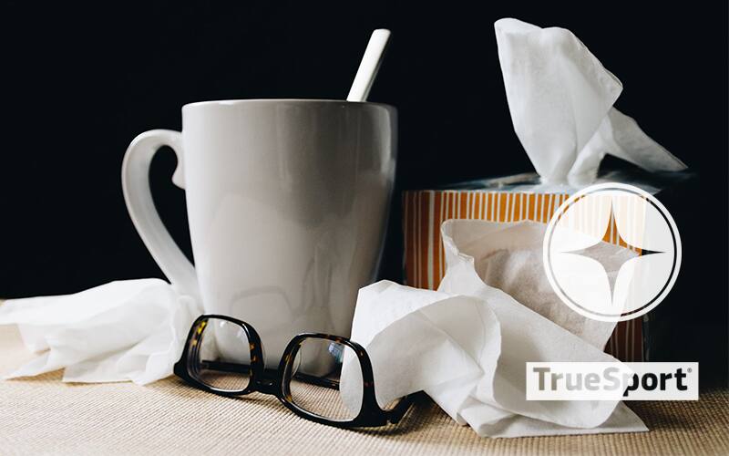 Tissues and Tea with the TrueSport logo