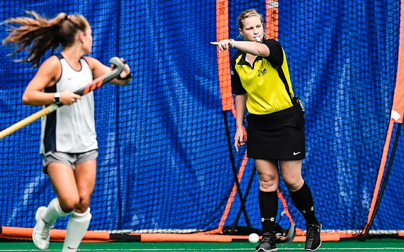 USA Field Hockey Umpire making a call during an event in 2019