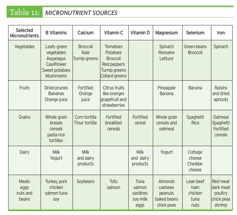 micronutrient sources