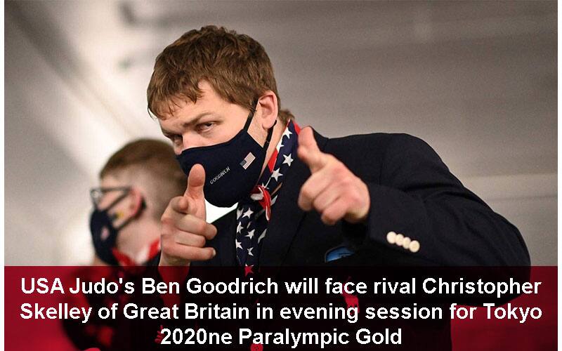 Ben Goodrich in Paralympic Apparel. Opportunity for Gold Medal Match against Christopher Skelley of UK