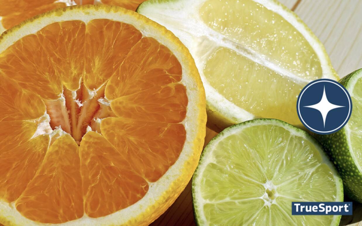 Cut orange, lime, and lemon