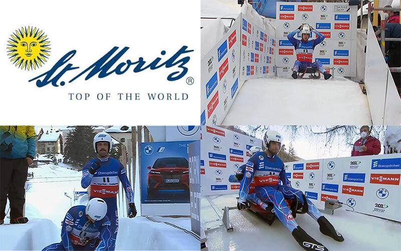 A collection of images from the St. Moritz mens and doubles race, featureing Chris Mazdzer, Jayson Terdiman and Tucker West