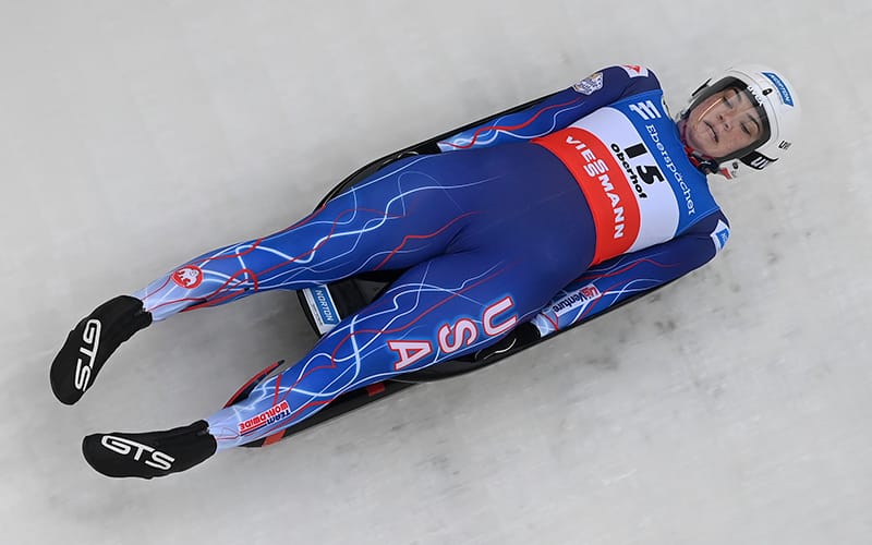 Summer Britcher racing on January 17, 2020 in Oberhof, Germany