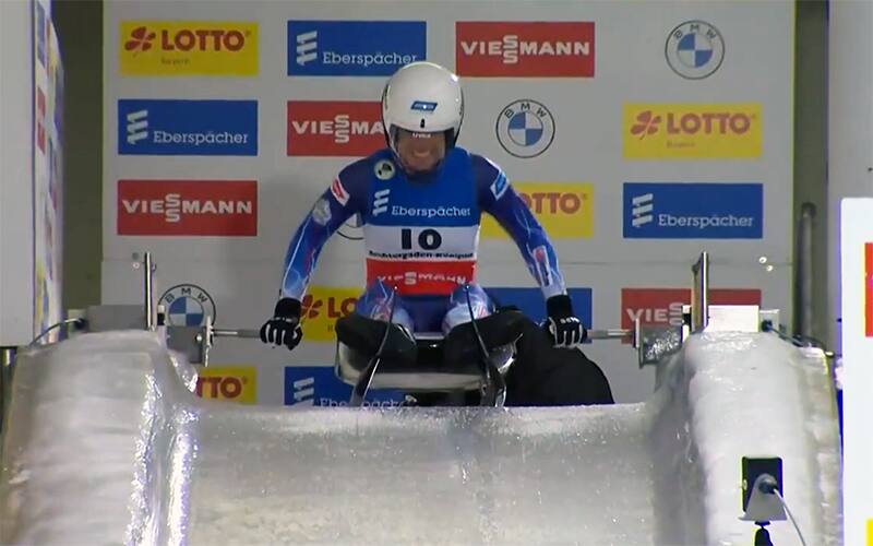 Emily Sweeney at the start in Koenigssee Germany on January 3, 2021