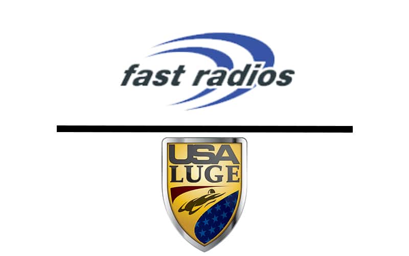 Fast Radios and USA Luge logos