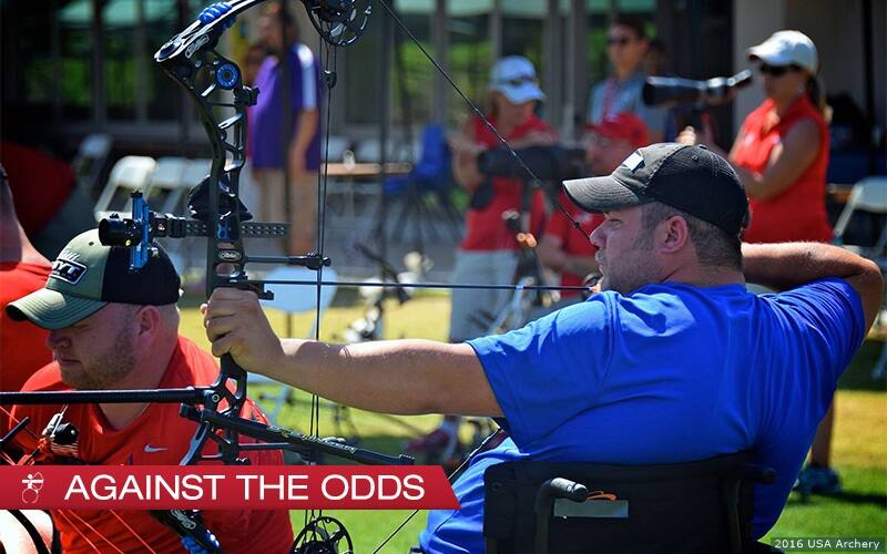 Paralympic archer Kevin Polish in competition
