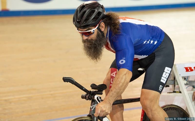 Joe Berenyi practices before the world championships in Milton, Ontario