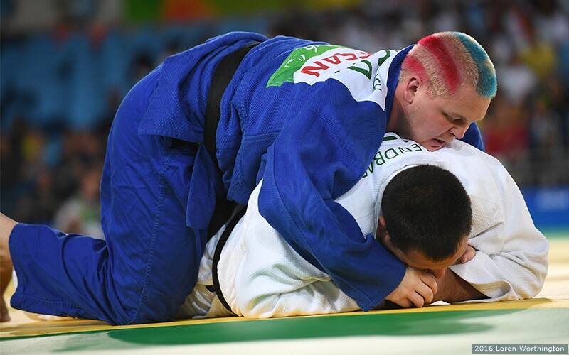 Ben Goodrich is pictured competing for the U.S. Paralympic Judo Team at the Paralympic Games Rio 2016.