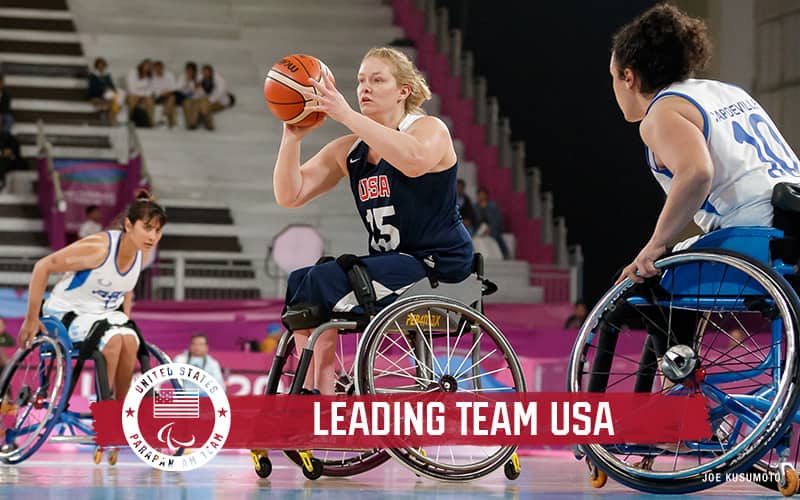 Rose Hollermann in competition for Team USA