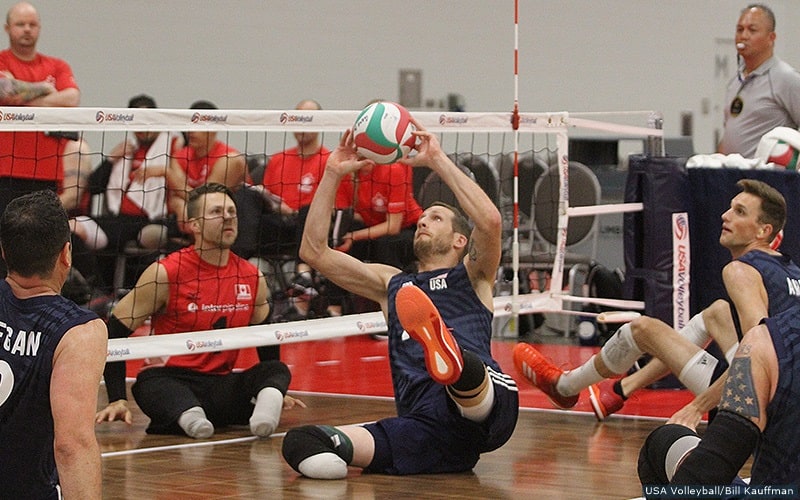 James Stuck in competition for USA men's sitting volleyball.