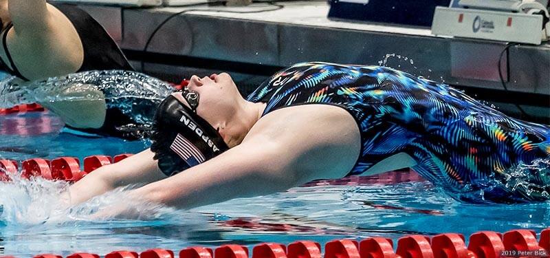 Hannah Aspden competes at the World Para Swimming World Series in Indianapolis, Indiana.