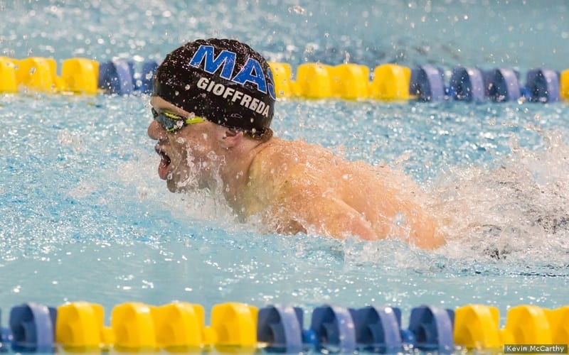 Connor Gioffreda swims during the 2016 Para swimming trails 