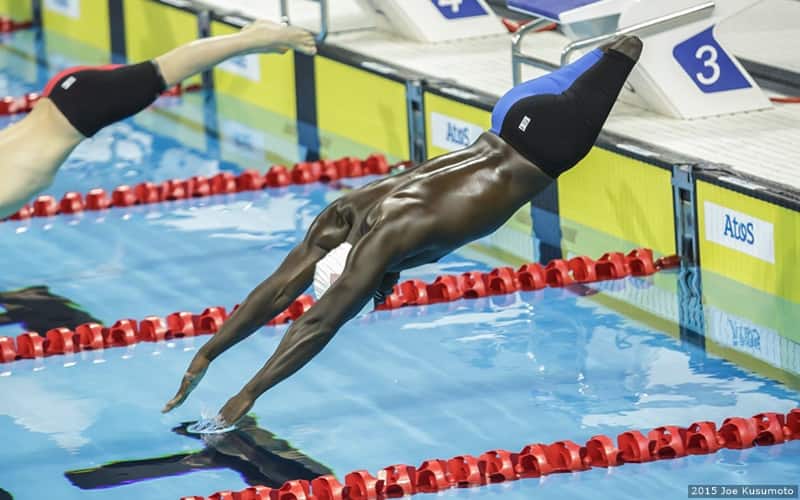 Para swimmer Roderick Sewell competing on behalf of the United States.