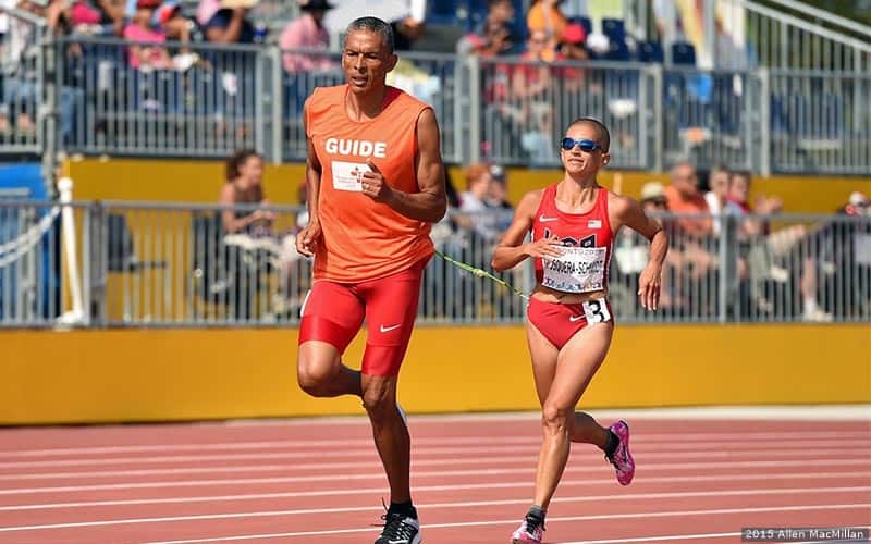 Sprinter Jack Briggs competing at the Parapan American Games Toronto 2015.