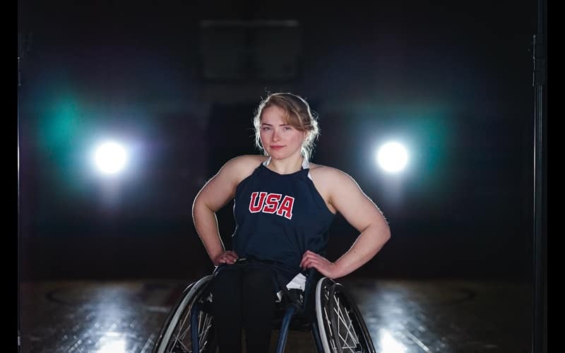 Josie Aslakson poses in her Team USA uniform 