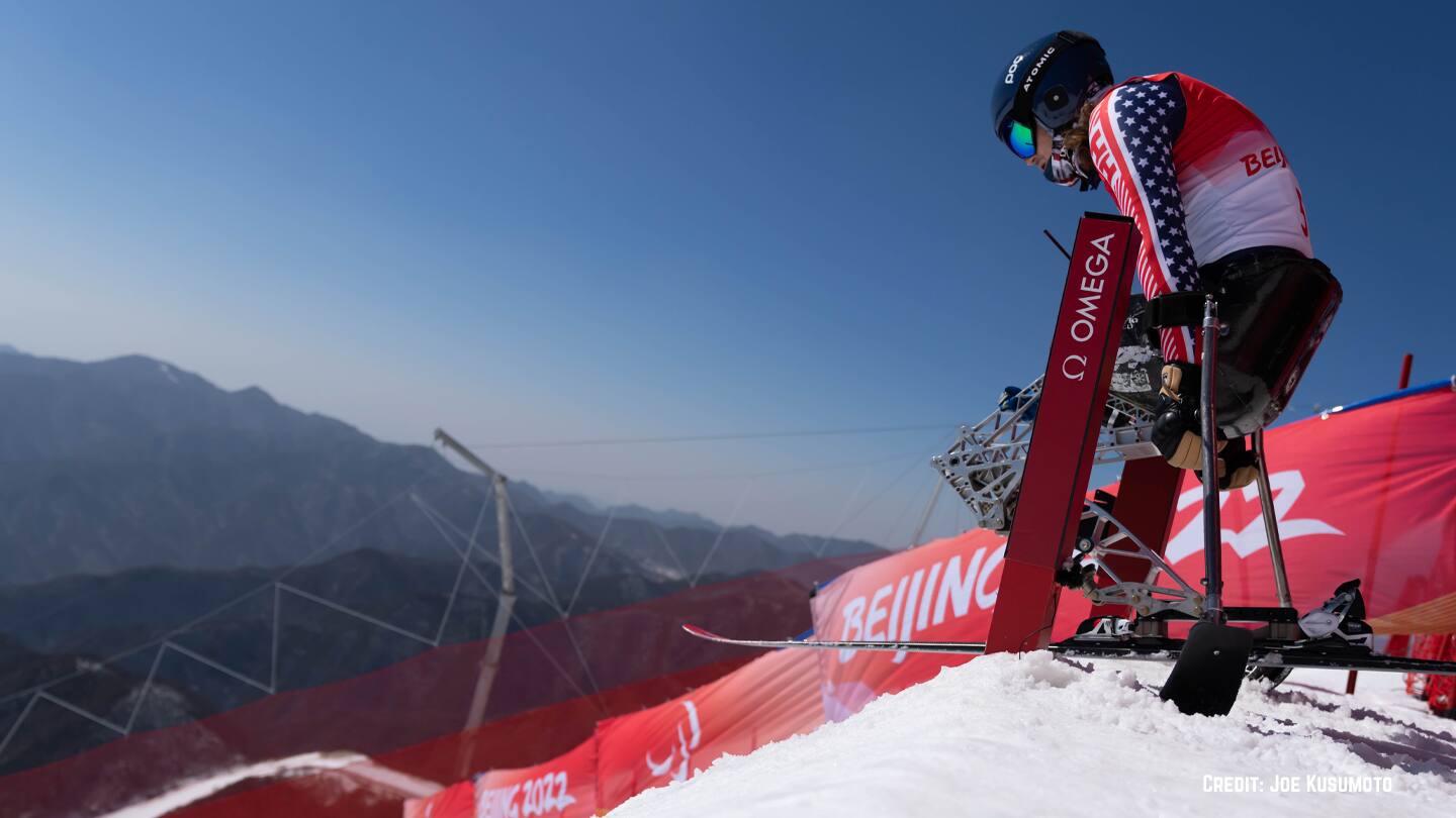 Ravi Drugan competes at the 2022 Beijing Winter Paralympics 