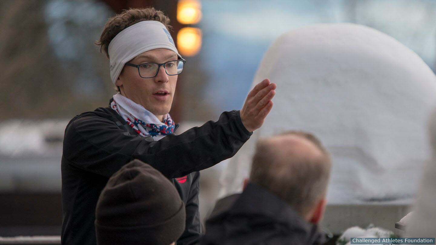 Wilson Dippo points to crowd.