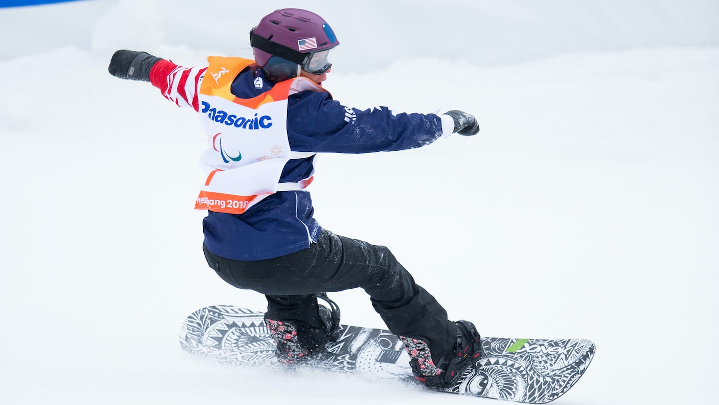 Brittani Coury competes at the PyeongChang 2018 Paralympic Games. 