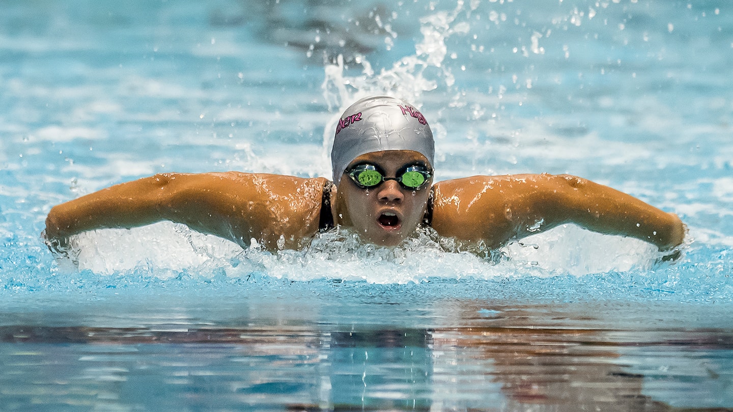 MeiMei White competes at the World Para Swimming World Series in Indianapolis, Indiana, on April 4-6, 2019. 