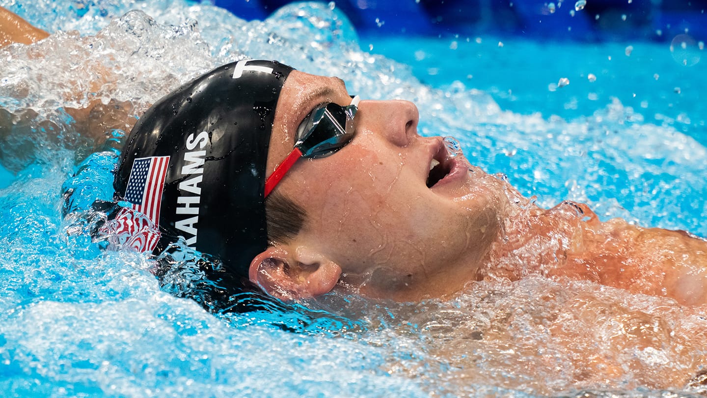Swimmer in the pool. 