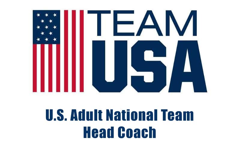 Team USA Logo with flag and text U.S. Adult National Team Head Coach