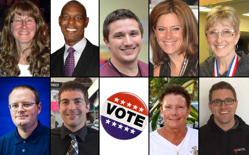 2016 Election Ad collage with 9 headshots