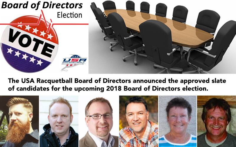 2018 election collage with vote image, board table, and candidate headshots