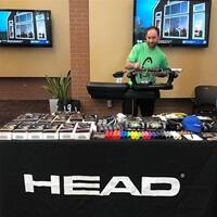 Brent Walters Stringing Racquets