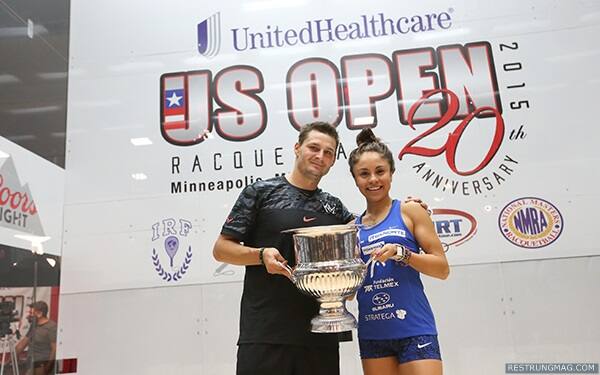 Kane Waselenchuk & Paola Longoria with Trophy Image