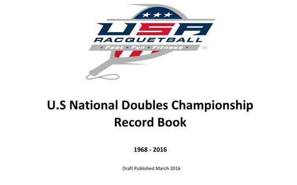 U.S. National Doubles Championship Record Book Cover