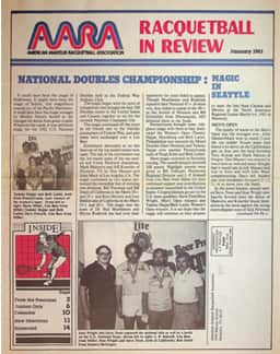 USA Racquetball Magazine Cover for History of Publication