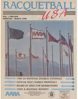 USA Racquetball Magazine Cover for History of Publication