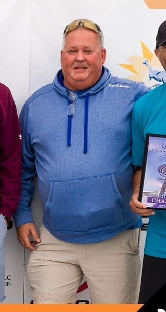 Mike Coulter at the 2021 3WB tournament.  Photo via Jeffrey Thompson aka JTRBall