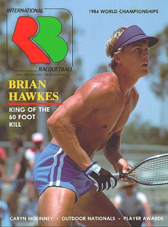 International Racquetball Summer 1984 Cover image of Brian Hawkes
