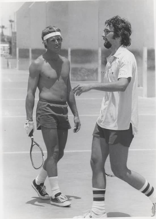 (L-R) Barry Wallace and Charlie Brumfield battle at the first Outdoor Nationals in 1974.  Photo via Barry Wallace