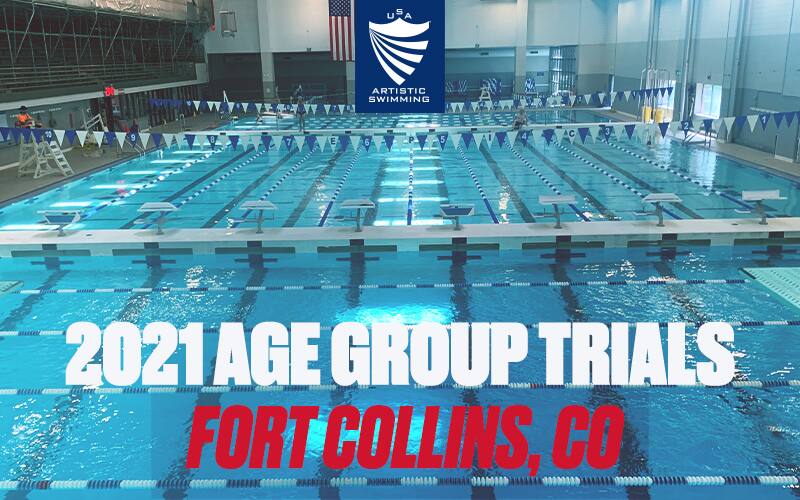 Photo announcing the 2021 Age Group Trials in Fort Collins, Colorado