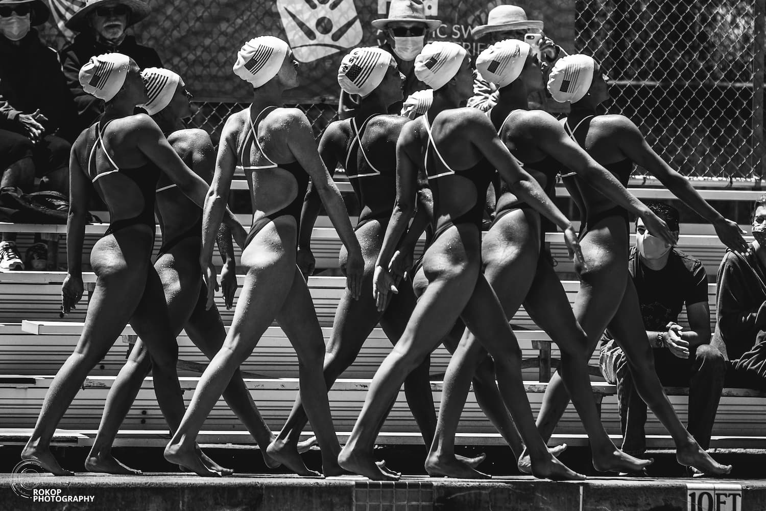 team walking on deck