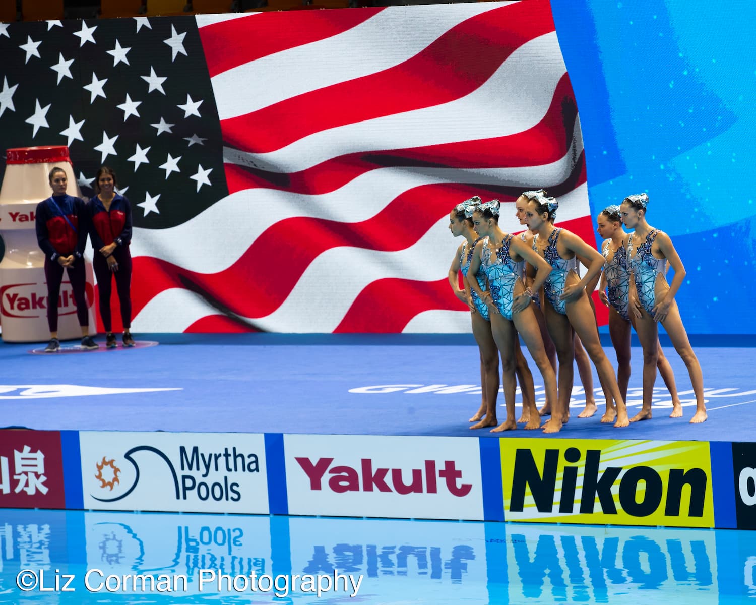 Photo of: USA Synchro National Team at the 18th FINA World Championships