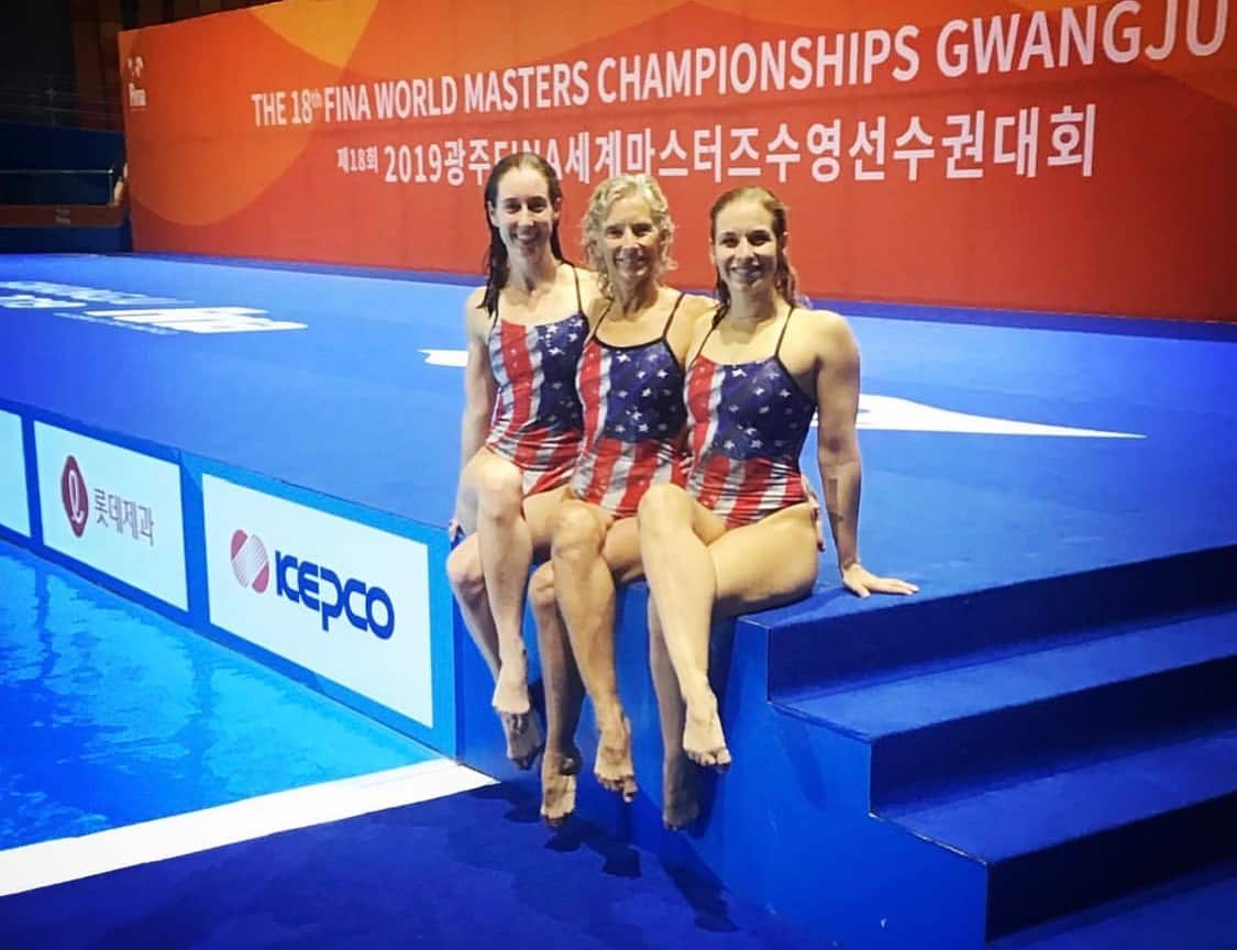 The Unsyncables of La Mirada at the 2019 FINA World Masters Championships in Gwangju, South Korea