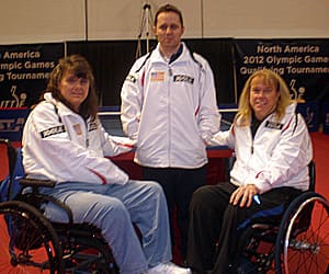 2012 USA Table Tennis National Para Team (Tara Profitt, Tahl Leibovitz, and Pam Fontaine)