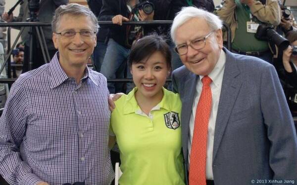 Bill Gates, Ariel Hsing, and Warren Buffett