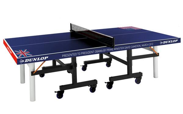 Table Tennis Table Gift Presented to President Obama by Prime Minister David Cameron.  Image courtesy of The Prime Minister's Office.