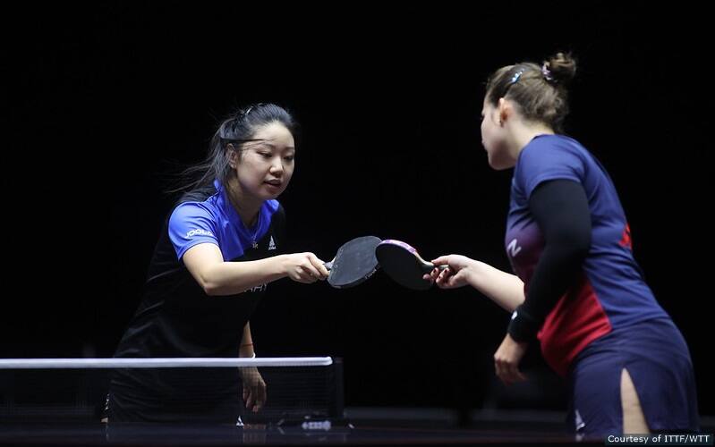 Tap Seac Multisport Complex, Macao -2020/11/25. ZHANG Lily (USA) versus SOLJA Petrissa (ER)at the 2020 WTT Macao - Battle 1