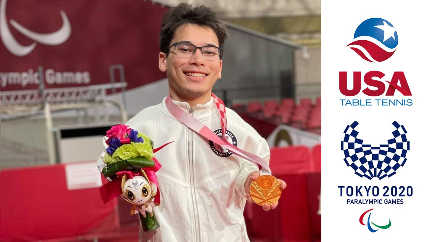 Ian Seidenfeld after winning the Gold Medal at Tokyo 2020