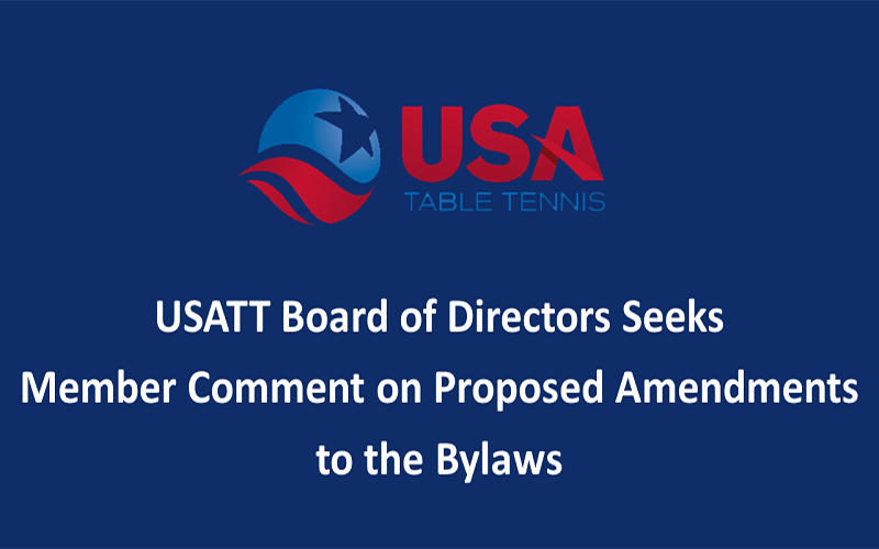 USATT Logo and BOD member comments
