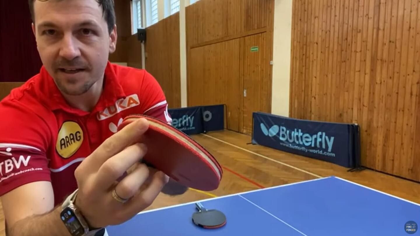 Timo Boll and how he deals with Edge Table Video