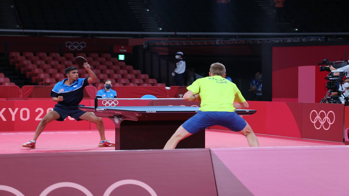Nikhil Kumar, USA vs Anton Kaellberg, Sweden Round 2 of the 2020 Tokyo  Olympics at the Tokyo Metropolitan Gymnasium.