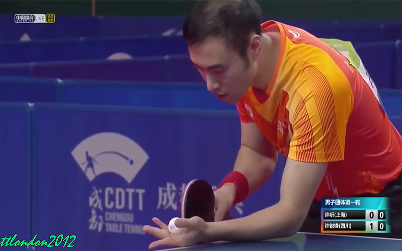 Xu Xin serving to Xu Ruifeng Highlights - 2021 Chinese National Games Qualification
